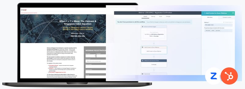 HubSpot and Zoom Landing Page and Workflow Examples
