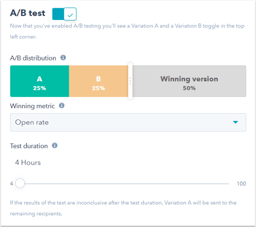 Hubspot AB Testing Emails