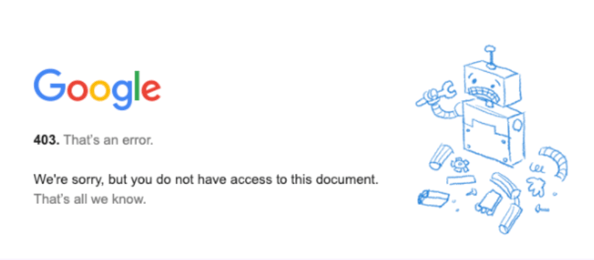 Google 403 error blocking access to LinkedIn data