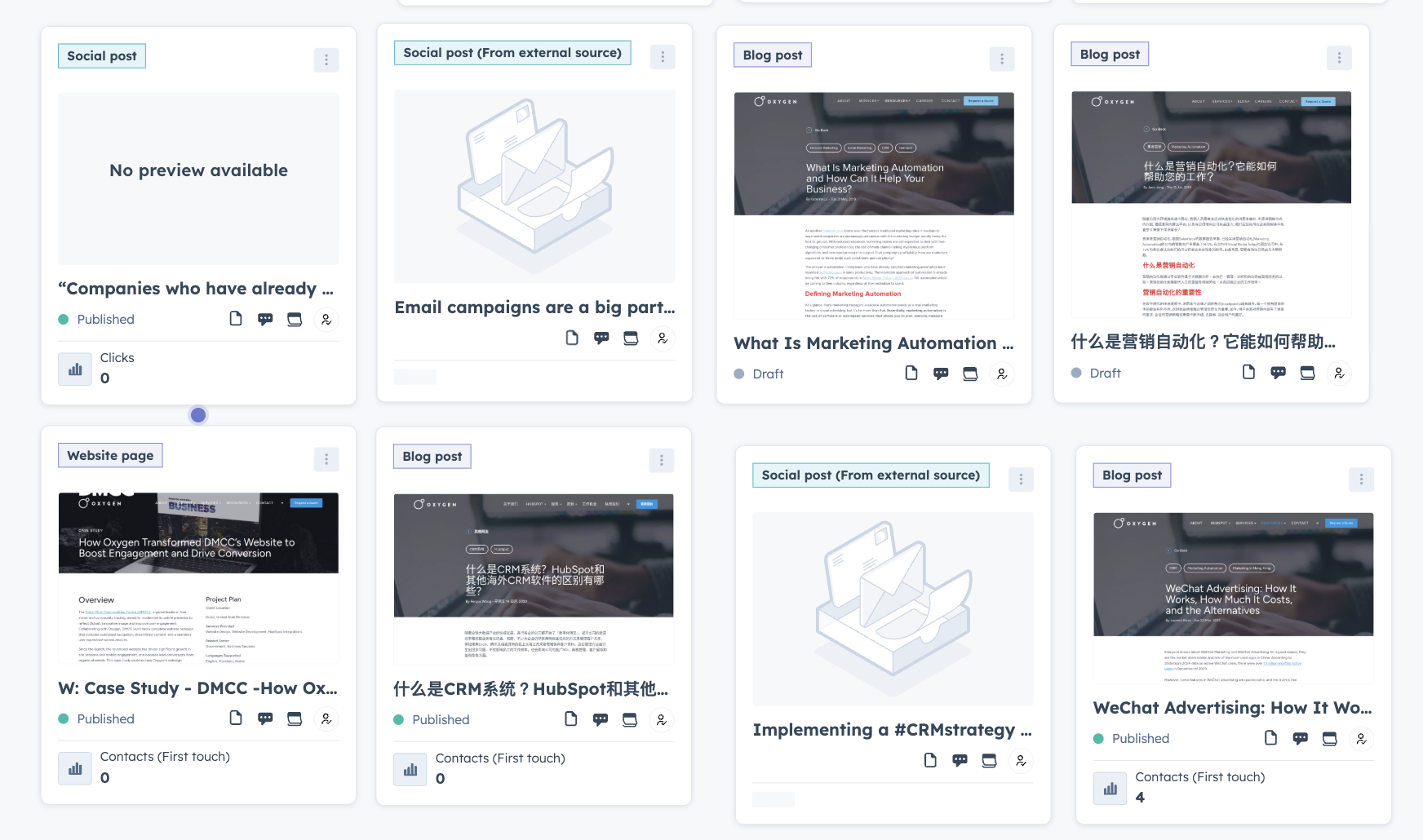 Marketing studio content management