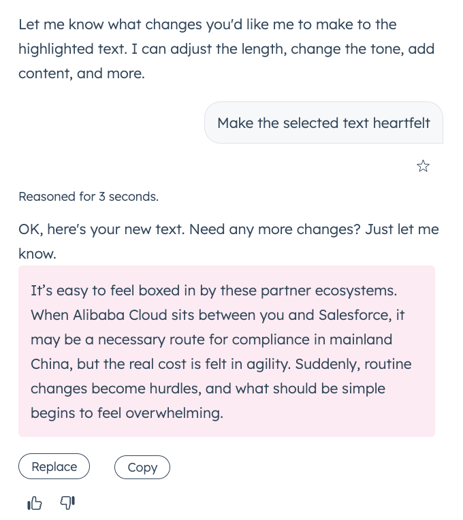Breeze AI to refine your content