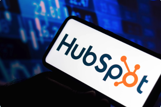 hubspot logo on a screen