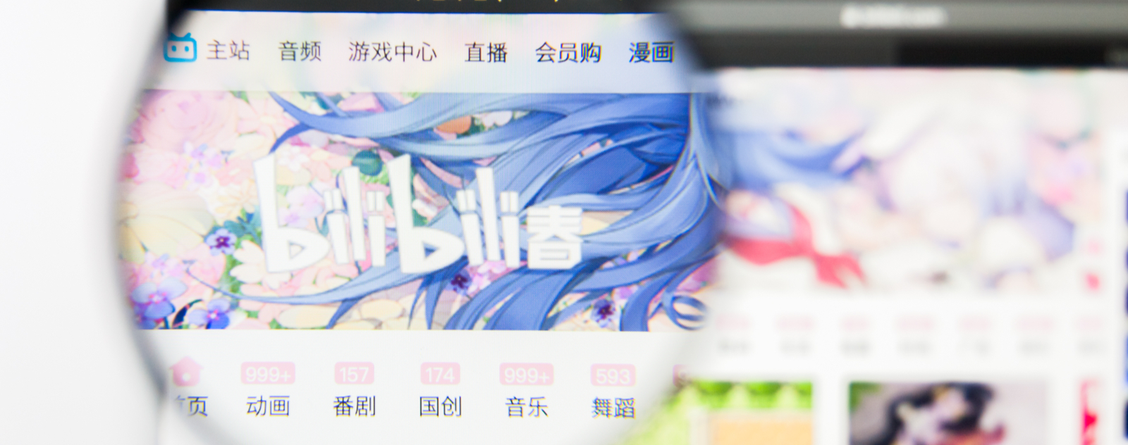 Screenshot of Bilibili Web 