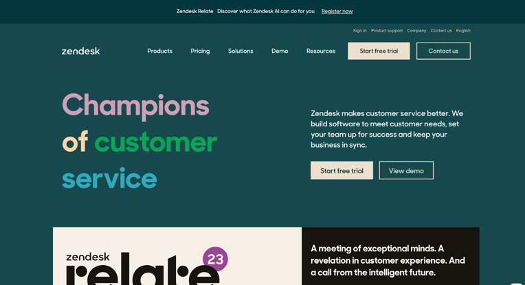 企業網頁設計例子-zendesk