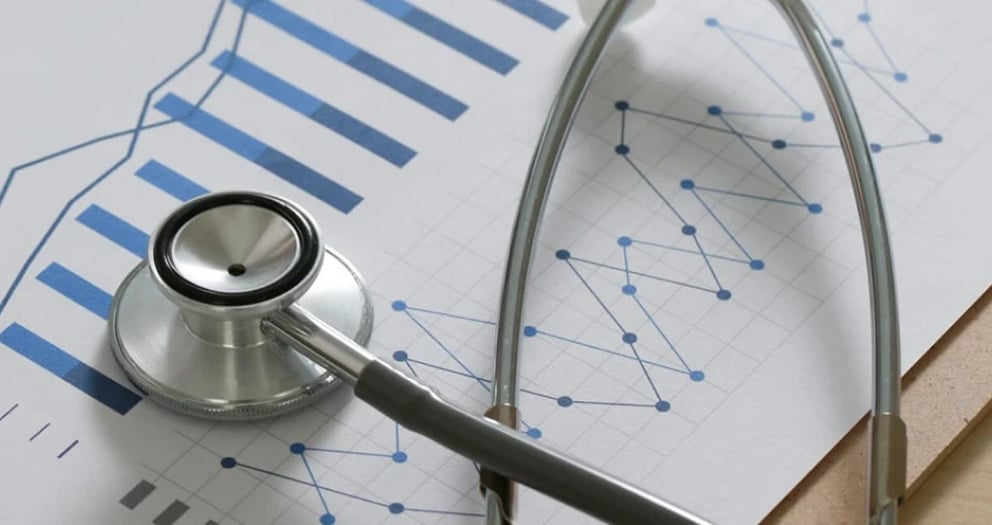 Medical Report and Stethoscope