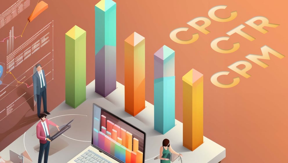 CPM、CTR、CPC廣告數據圖